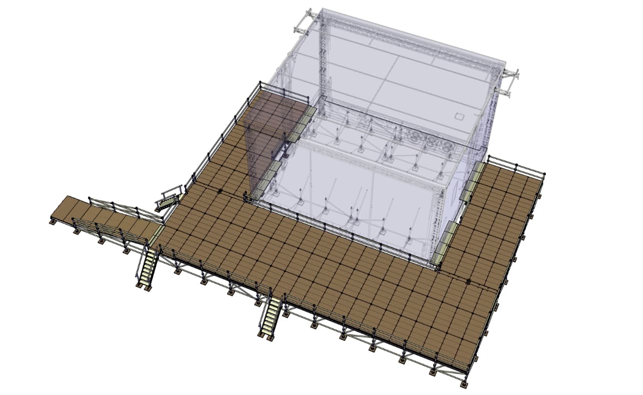 Side- & Backstages render