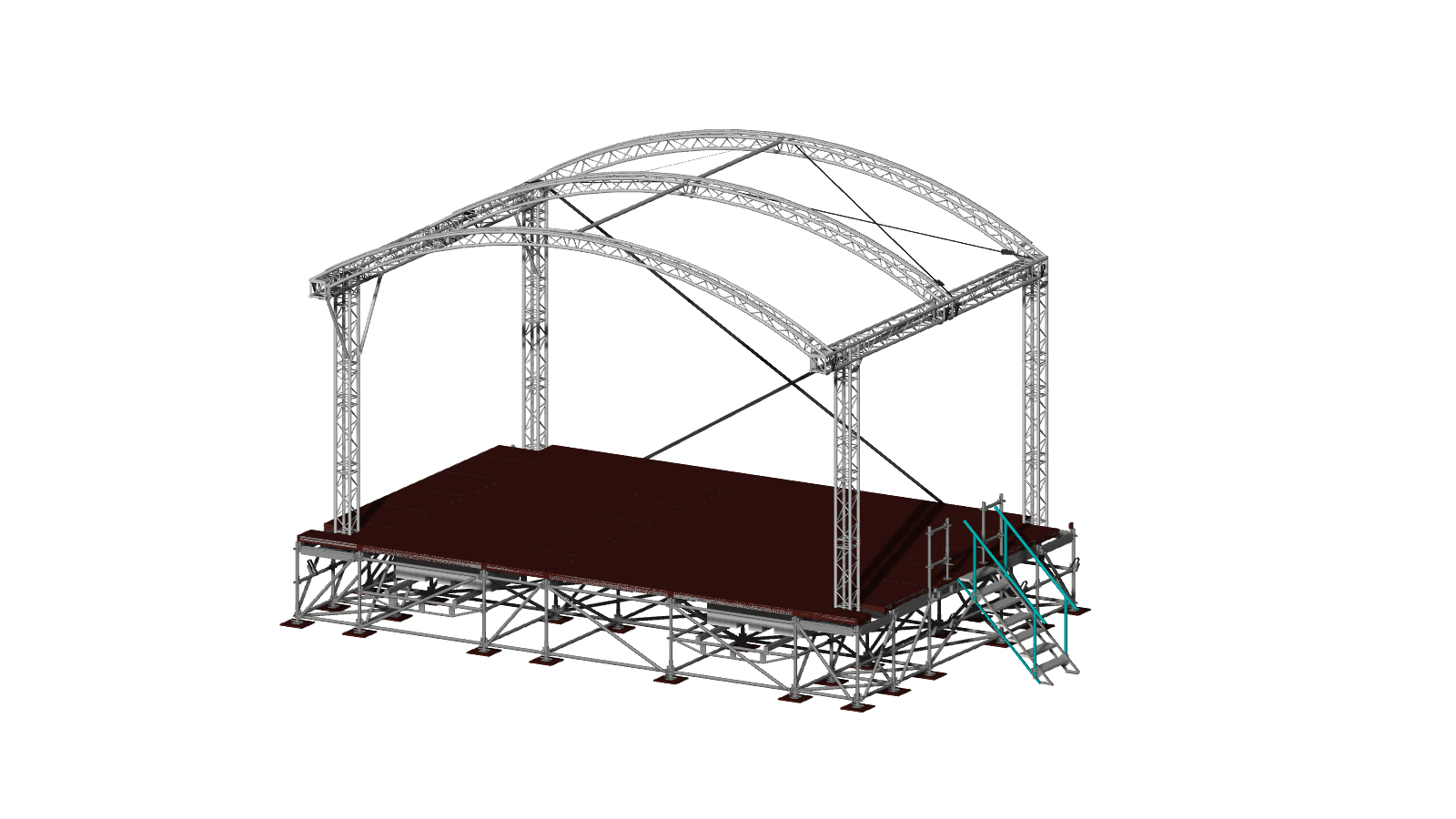 HERMES 54 overdekt podium render